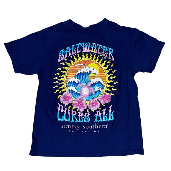 Simply Southern Girl’s SM Salt Water Cures All Graphic T-shirt - Picture 1 of 5